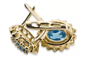 Ring Aquamarine 14K Yellow gold Vintage vec125y